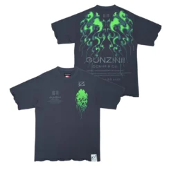 Gunzini T-Shirt - Flame - Black And Charcoal - GZ317