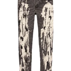 Purple-Brand Jeans - Black Paint Bleach Spill - Black - P001-BSBP323