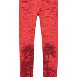 Purple-Brand Jeans - Molten Lava Palms Print - Red - P001-MLPP323