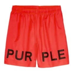 Purple-Brand Swim Trunks - All Round - Red - P504