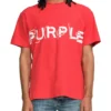 Purple-Brand T-Shirt - Textured Jersey - Red - P104-TJRP323