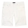 Purple-Brand Shorts - Quilted Destroy Pocket - White - P021