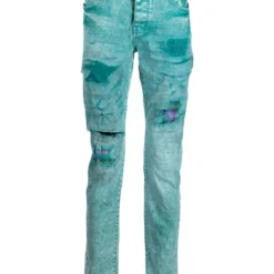 Purple-Brand Jeans - Fanfare Heavy Repair - Plaid Patch - P001