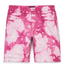 Purple-Brand Shorts - Carmine Dyed Layered Bleach - P020-CDLB