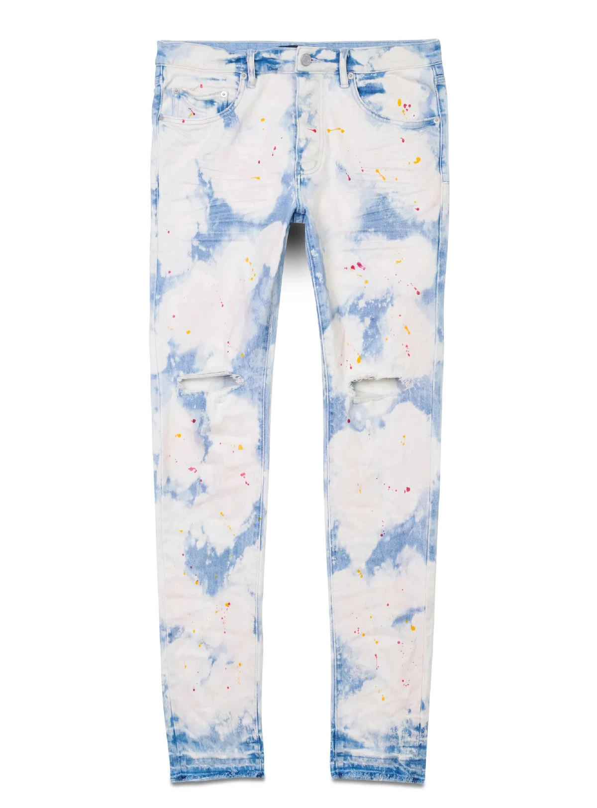 Purple-Brand Jeans - Light Faded Indigo Bleached Out Splatter - P001-IBOS 1 Purple-Brand Jeans - Light Faded Indigo Bleached Out Splatter - P001-IBOS