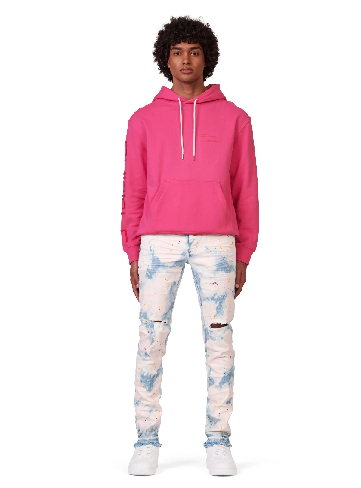 Purple-Brand Jeans - Light Faded Indigo Bleached Out Splatter - P001-IBOS 3 Purple-Brand Jeans - Light Faded Indigo Bleached Out Splatter - P001-IBOS - Image 3