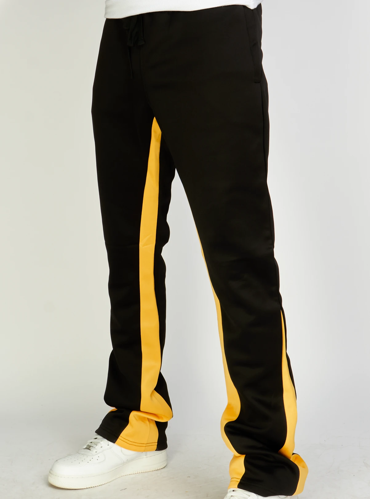 Rebel Minds Track Pants - Stripe Stacked Fit - Black And Gold - 100-411 3 Rebel Minds Track Pants - Stripe Stacked Fit - Black And Gold - 100-411 - Image 3