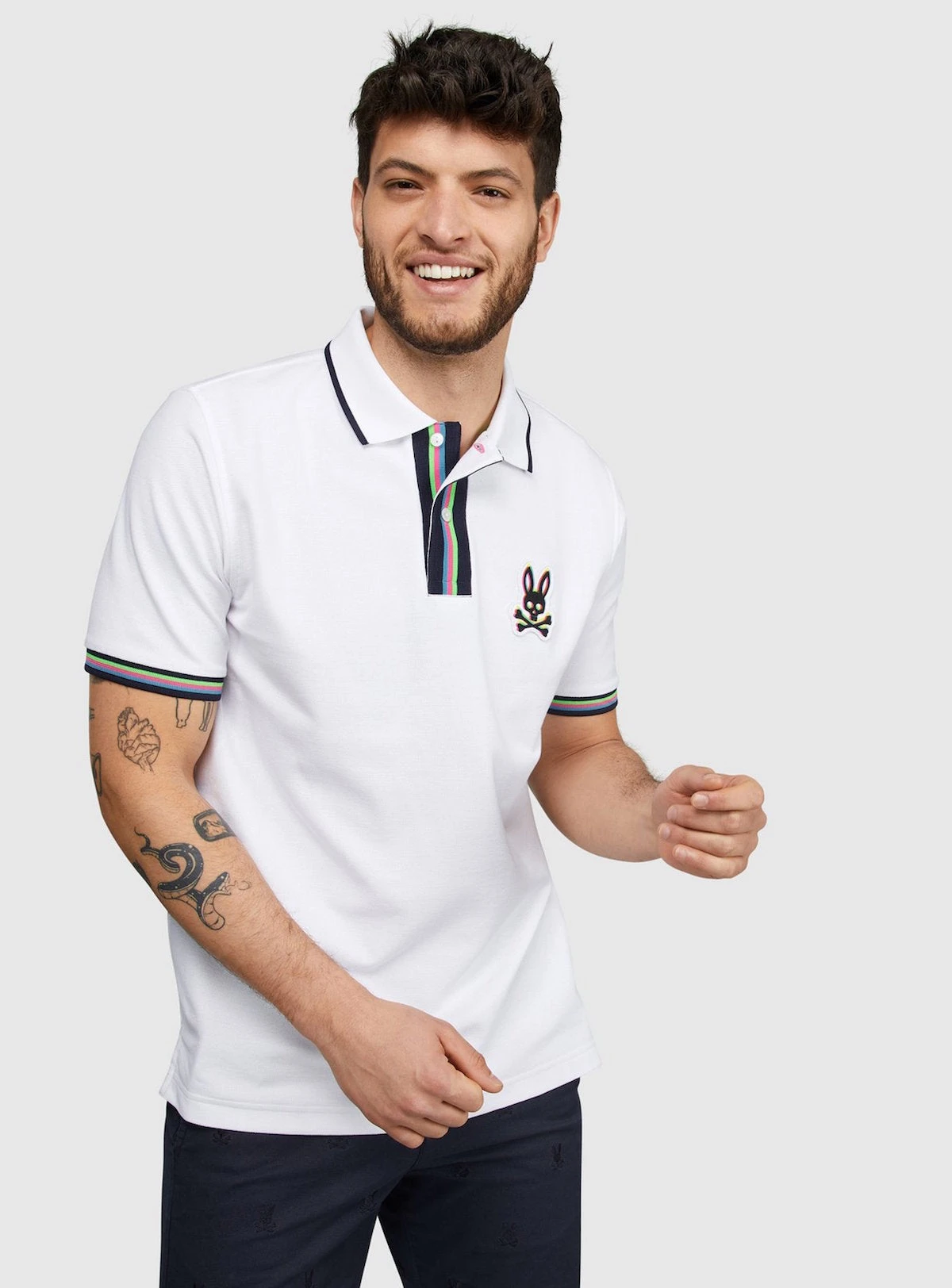 Psycho Bunny Polo - Holloway Polo - White - B6K167N1PC 2 Psycho Bunny Polo - Holloway Polo - White - B6K167N1PC - Image 2