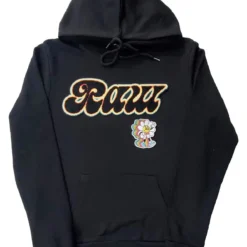 Rawyalty Hoodie - Retro Flower - Black