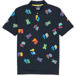 Psycho Bunny Polo - Fulton Varsity - Black - B6K857U1PC