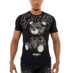 George V T-Shirt - Graffiti Bear GV Tag - Black - GV2514