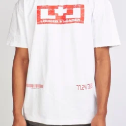 LNL T-Shirt - Beckman - Oversized - White And Red - 104