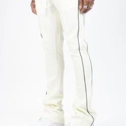 Rebel Minds Track Pants - Stacked Fit - Cream - 100-470