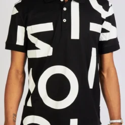 Inimigo Polo T-Shirt - Big Letters - Dark Black - IPL9217