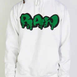 Rawyalty Hoodie - Raw Drip - White And Green - RMH-000