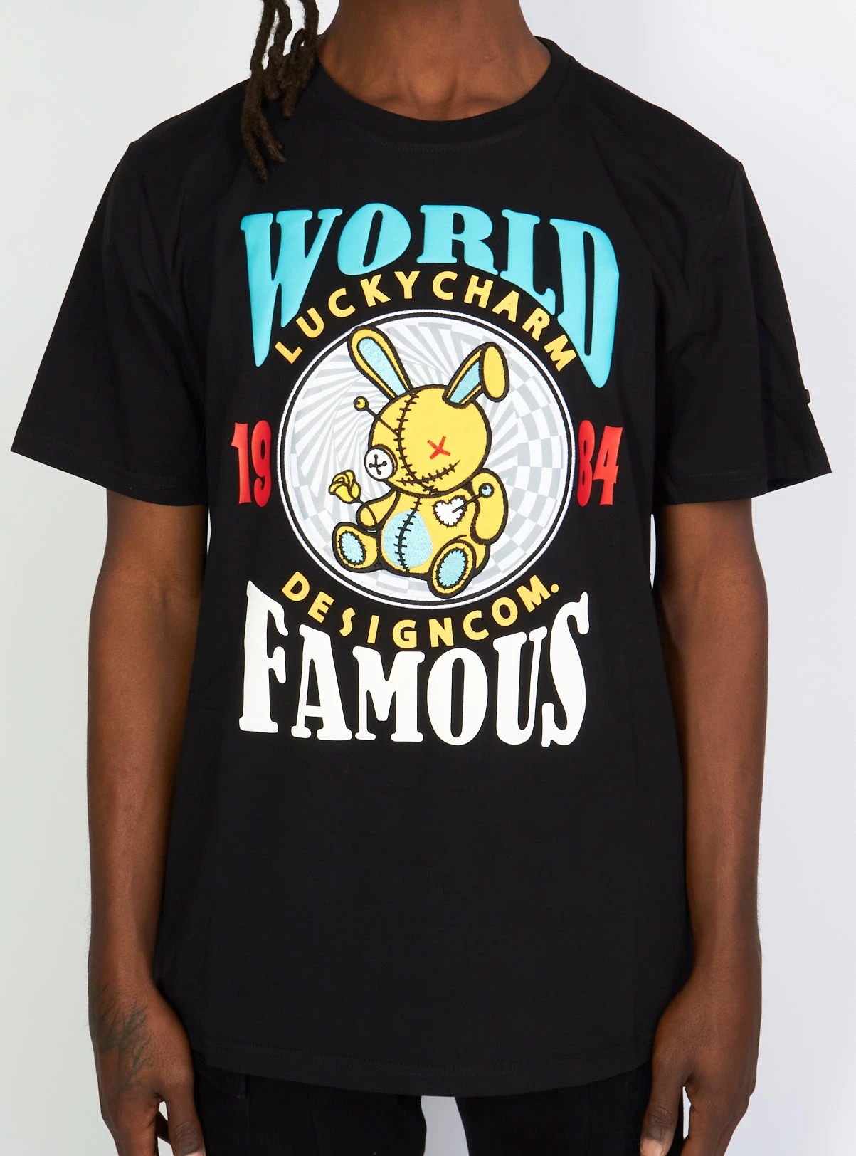 Bkys T-Shirt - Lucky Charm World Famous - Black - T815 1 Bkys T-Shirt - Lucky Charm World Famous - Black - T815