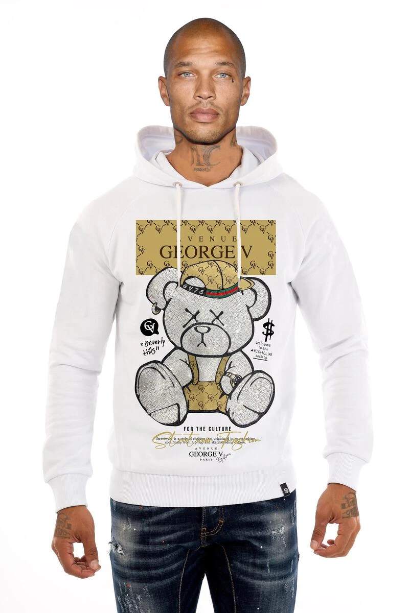 George V Hoodie - For The Culture - White - GV2603 1 George V Hoodie - For The Culture - White - GV2603