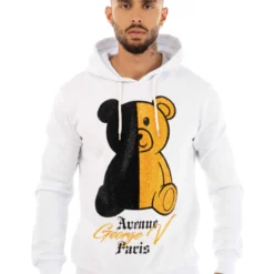 George V Hoodie - Split - White And Gold - GV2422