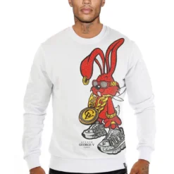 George V Sweatshirt - Blinged Out Bunny - White - GV2607