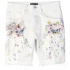 Purple-Brand Jean Shorts - Carpenter - White - P020