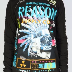 Reason Long Sleeve Shirt - Space Chief - Black - D0-030