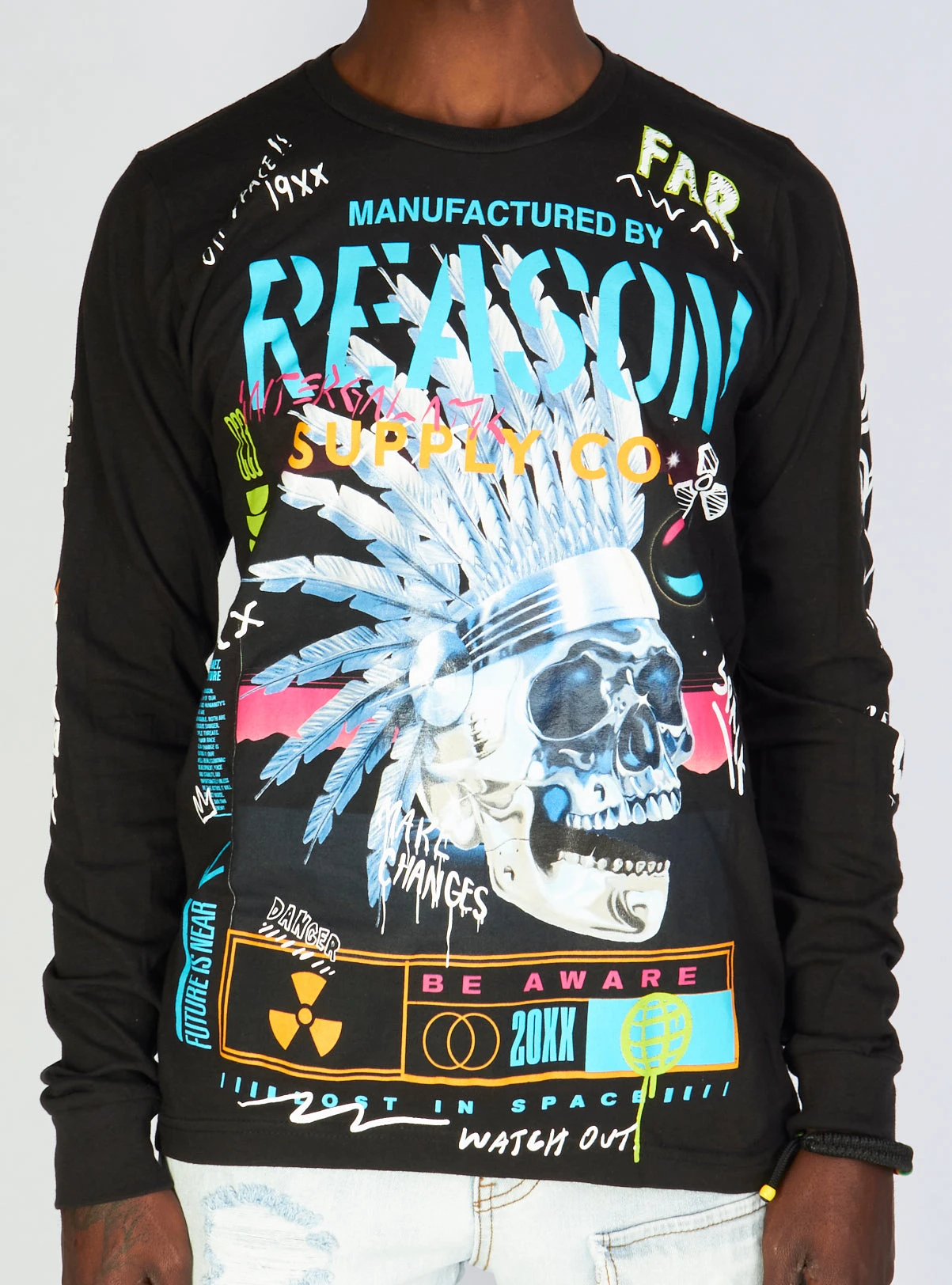 Reason Long Sleeve Shirt - Space Chief - Black - D0-030 1 Reason Long Sleeve Shirt - Space Chief - Black - D0-030