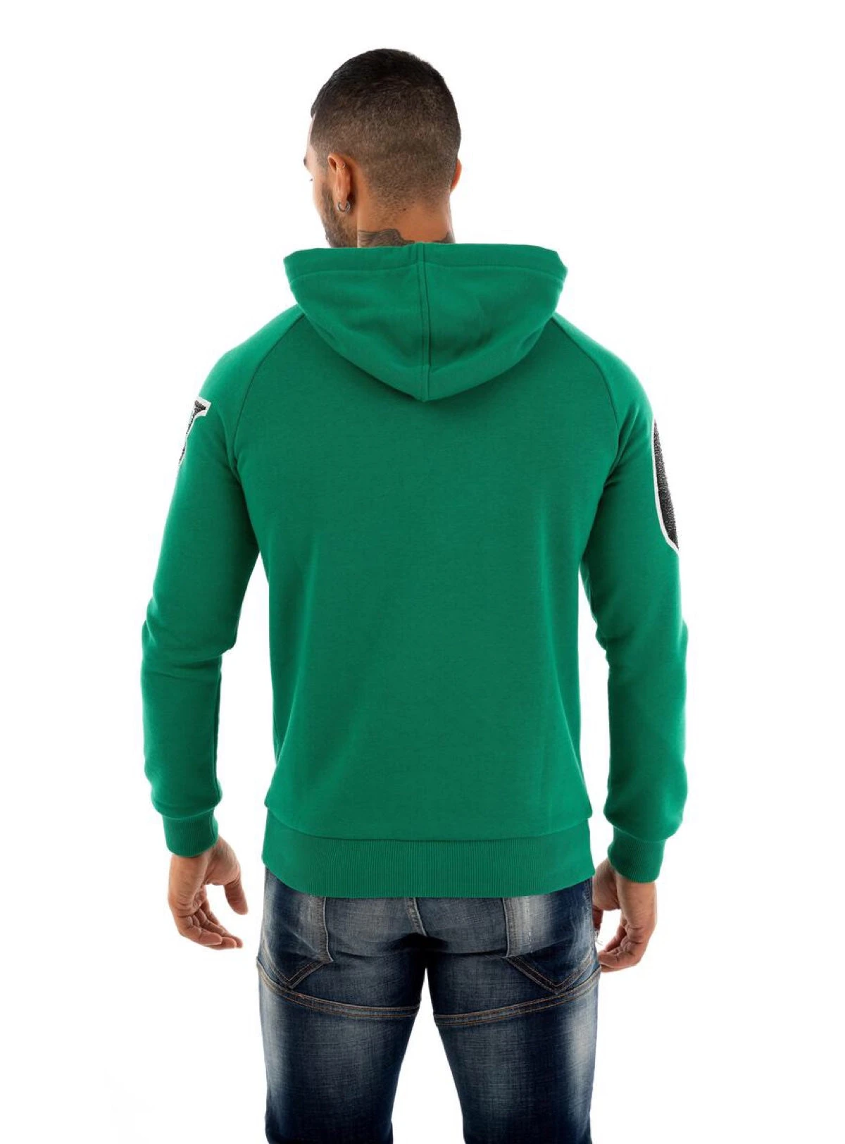 George V Hoodie - Initial Diamond - Green - GV2410 3 George V Hoodie - Initial Diamond - Green - GV2410 - Image 3
