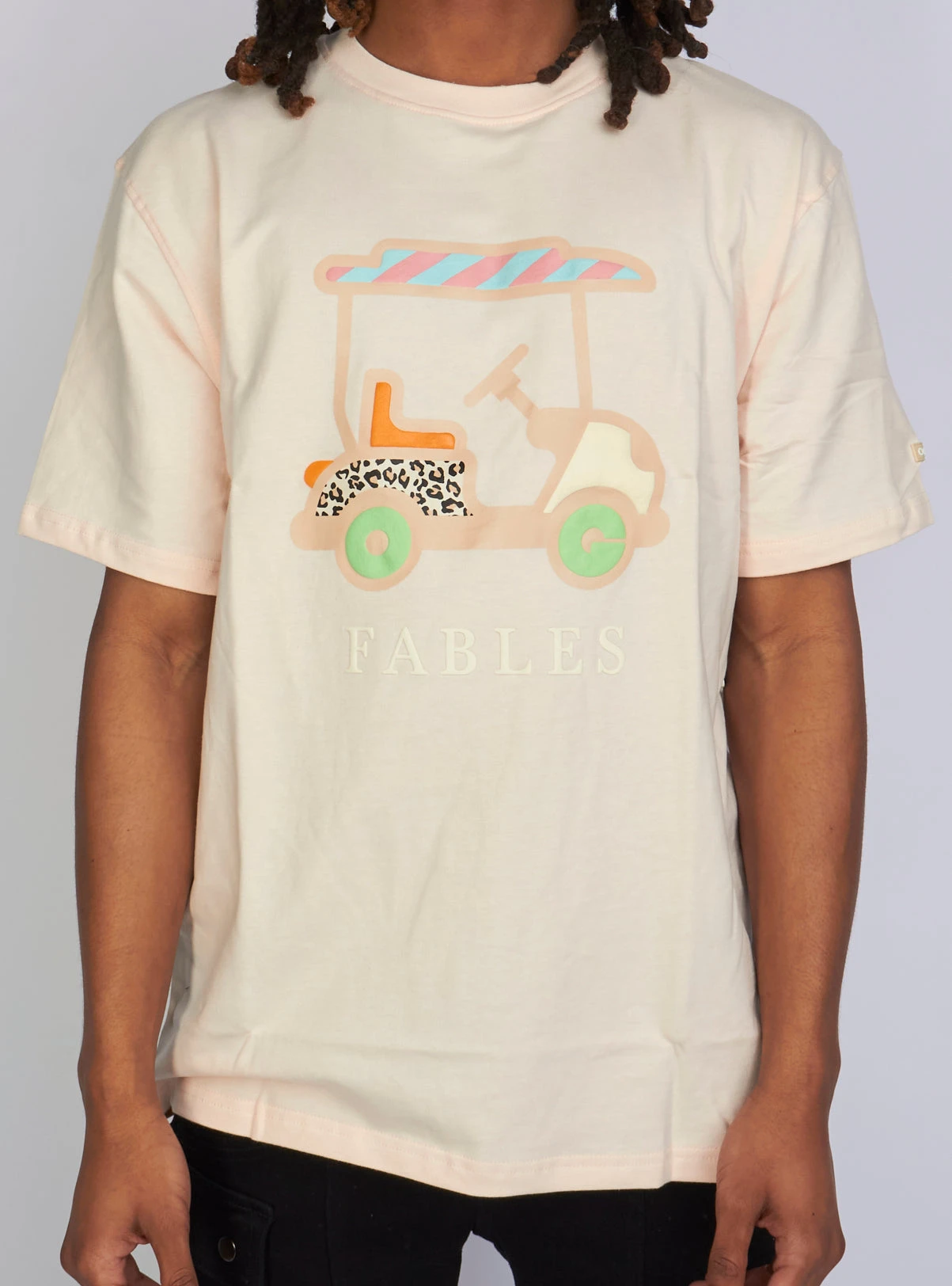 Original Fables T-Shirt - Carts - Baby Pink - T469 1 Original Fables T-Shirt - Carts - Baby Pink - T469