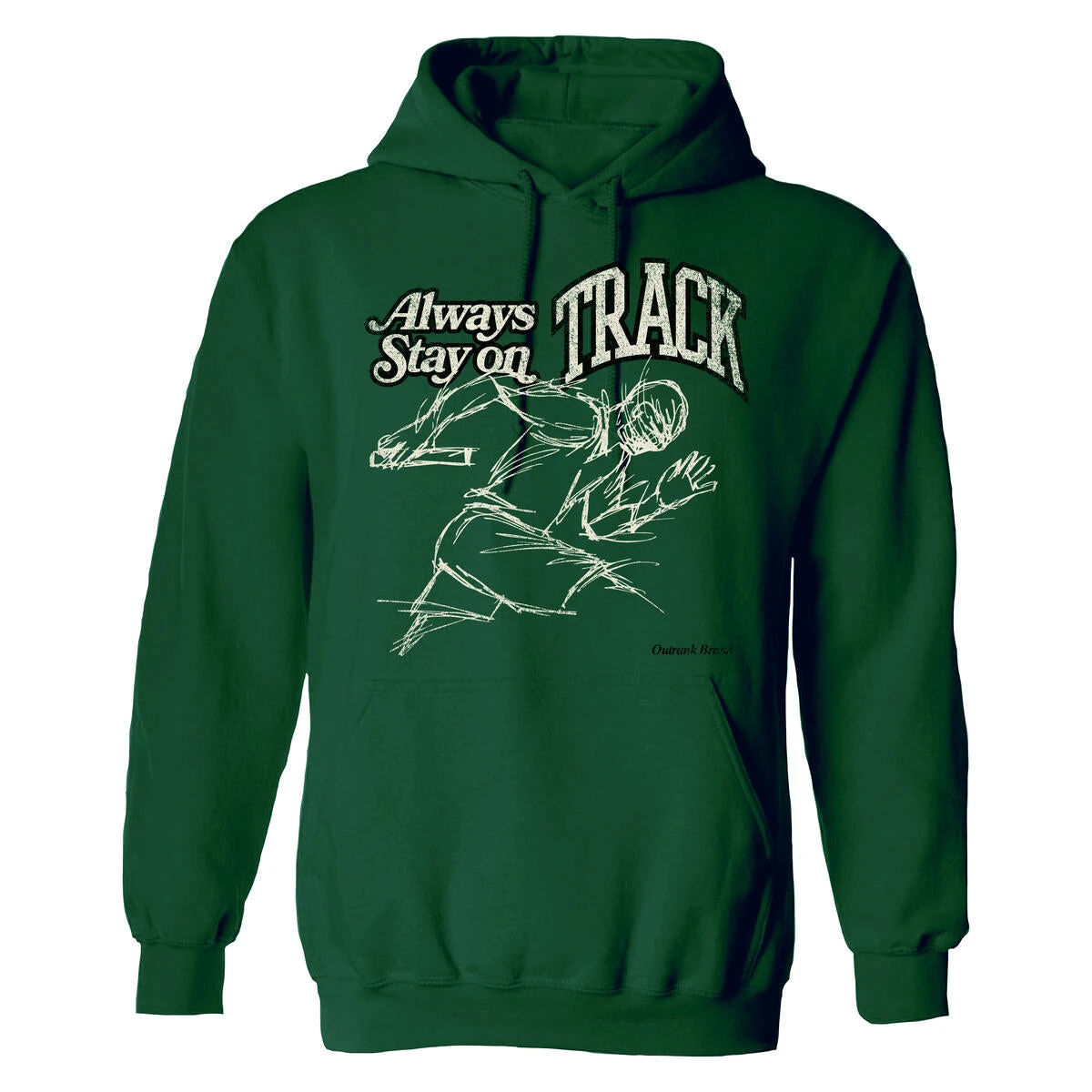 Outrank Hoodie - On Track - Forest Green - OR2501H 1 Outrank Hoodie - On Track - Forest Green - OR2501H