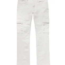 Purple-Brand Jeans - White Patent Leather Cargo - WPLC