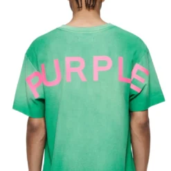 Purple-Brand T-Shirt - SS Fern Worddmark - Green - P104-JFGT423 -Outfixel Sales P104 JFGT423 0125