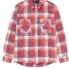 Purple-Brand Shirt - Plais Flannel LS - Red Multi - P337-FPRM423