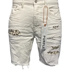 Purple-Brand Shorts - White Cheetah Repair - P020