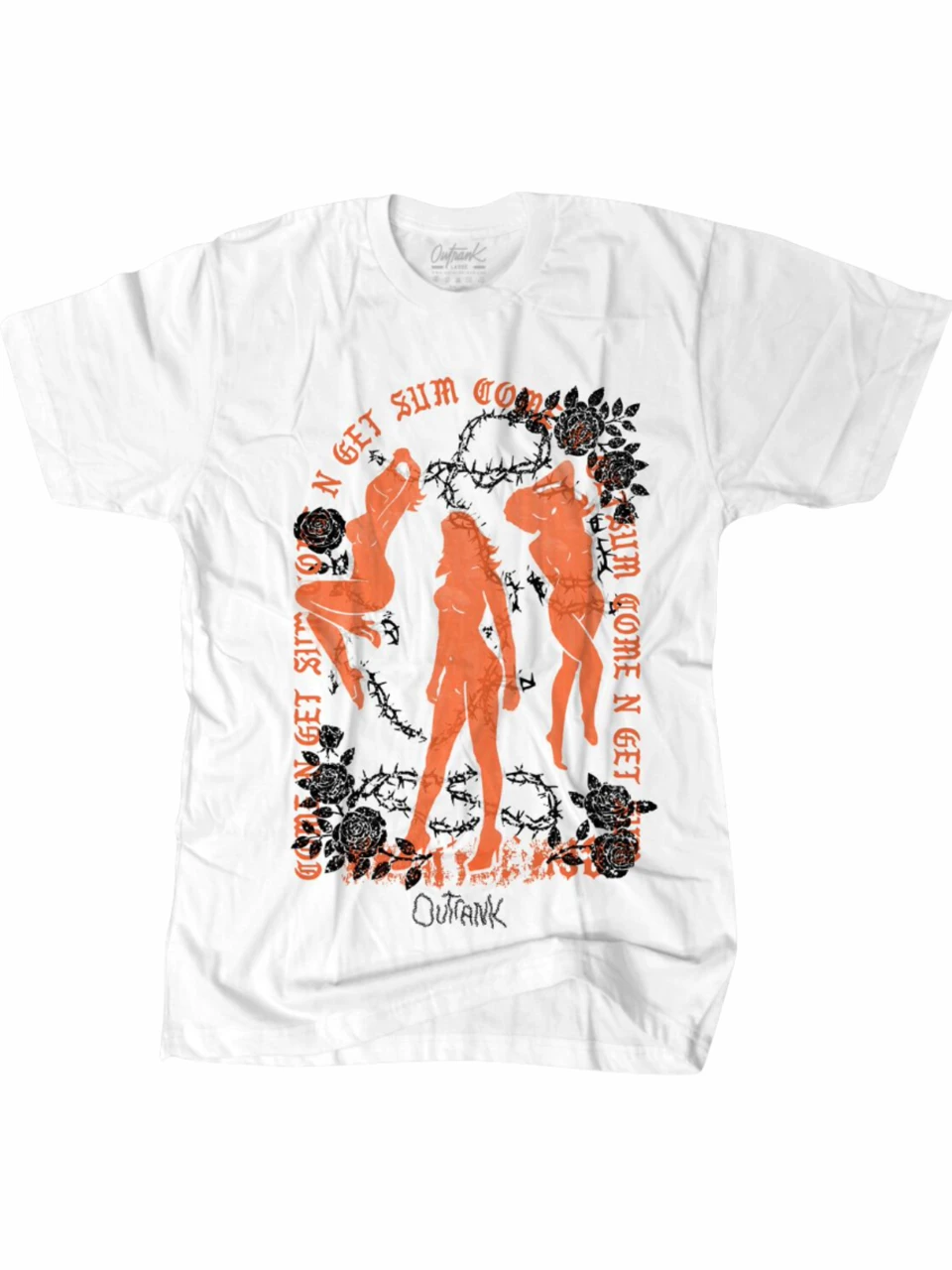 Outrank T-Shirt - Get Sum - White - OR1531 1 Outrank T-Shirt - Get Sum - White - OR1531