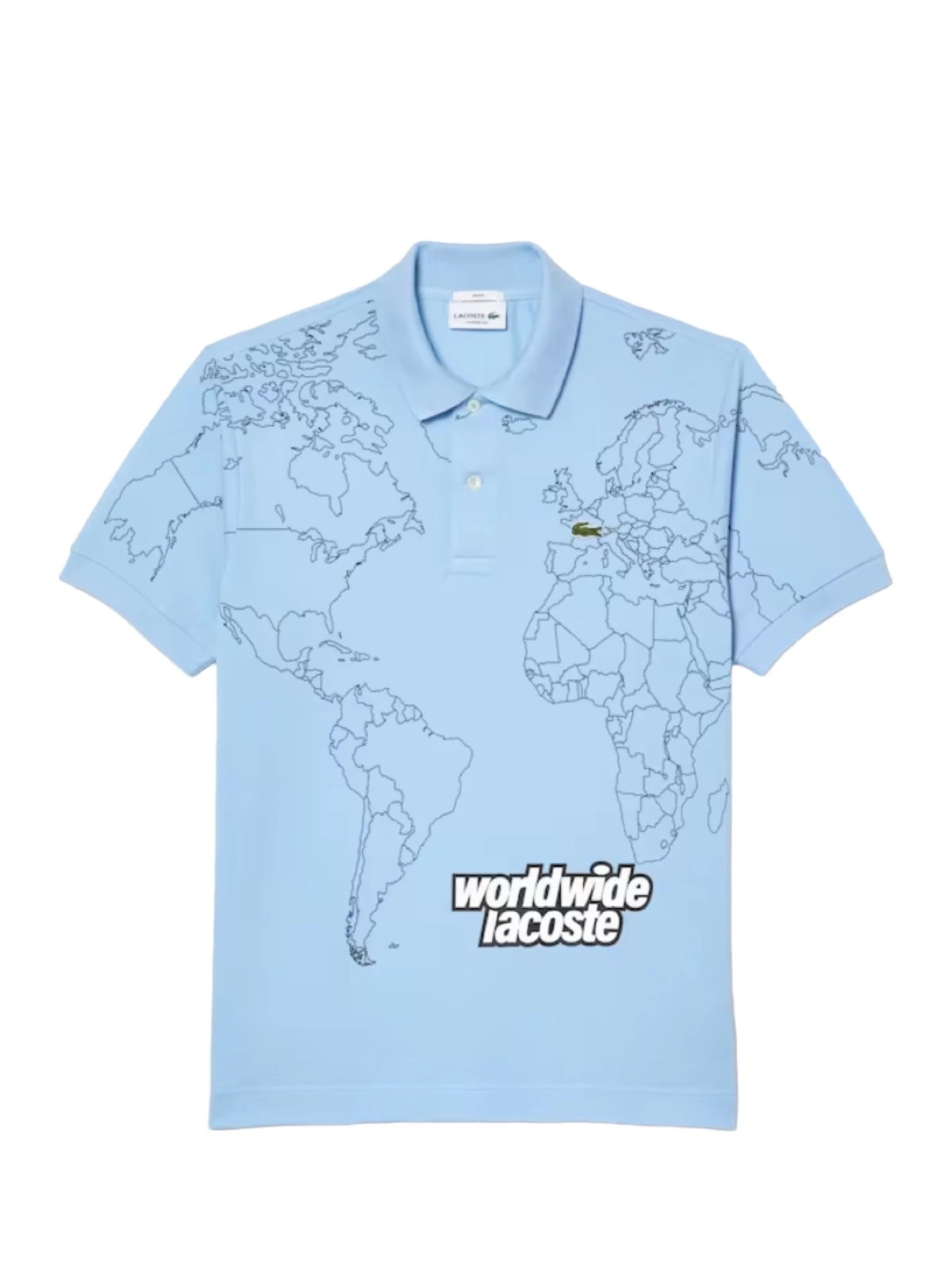 Lacoste Polo T-Shirt - L.12.12 Planisphere - Blue - PH8046 51 HBP 1 Lacoste Polo T-Shirt - L.12.12 Planisphere - Blue - PH8046 51 HBP