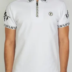 Politics T-Shirt - Allen Polo - White And Black - ALLEN155