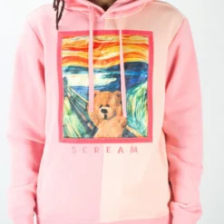Rebel Minds Hoodie - Scream Split - Dusty Pink - 132-362