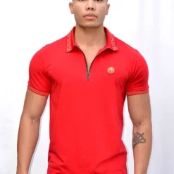 Rising Revolt T-Shirt - Blerioz Polo - Red - RRP2004