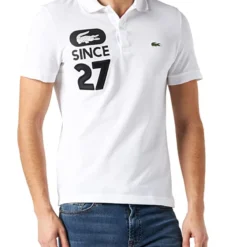 Lacoste Polo Shirt - Since 27 - White - PH7653