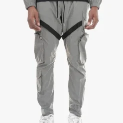 Life Code Track Pants - Utility Straps - Silver - 13P03