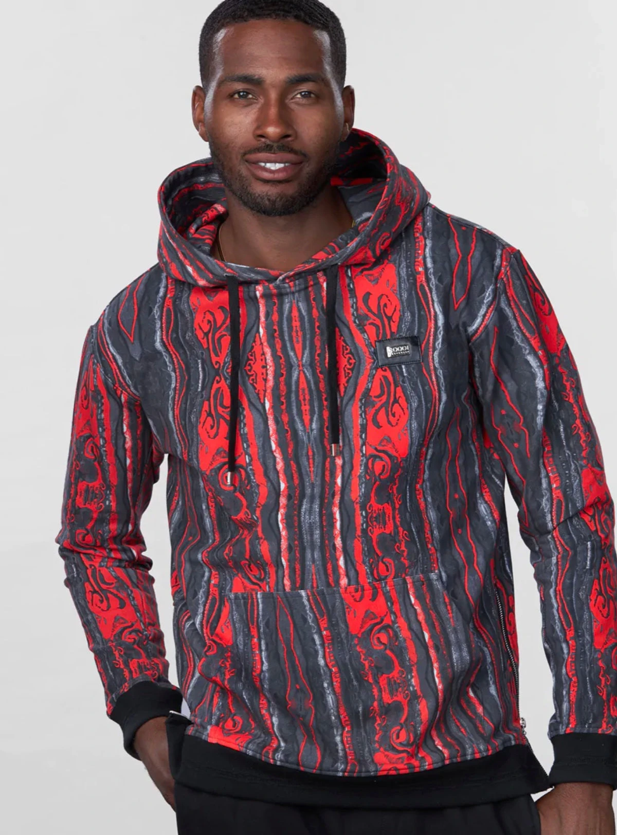 Coogi Hoodie - Classic Fleece - Black And Red 1 Coogi Hoodie - Classic Fleece - Black And Red