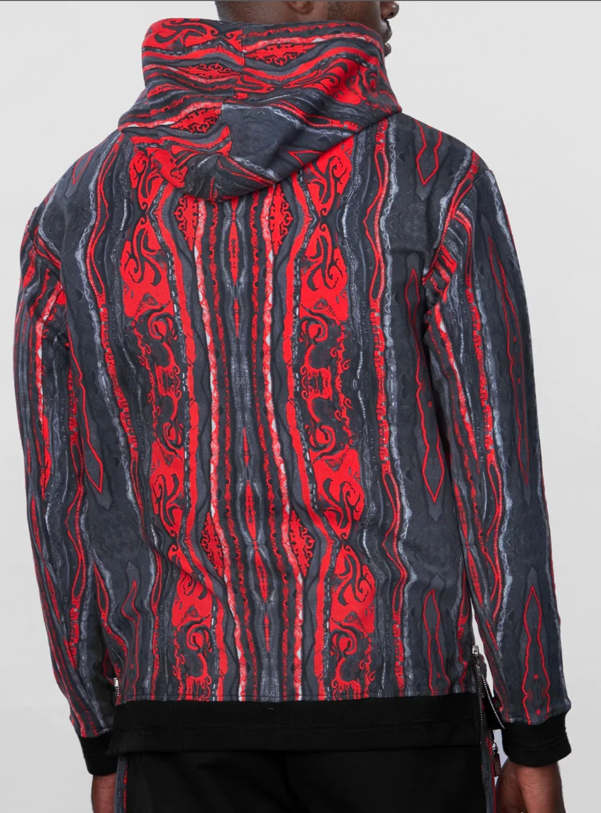 Coogi Hoodie - Classic Fleece - Black And Red 2 Coogi Hoodie - Classic Fleece - Black And Red - Image 2