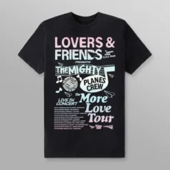 Paper Plane T-Shirt - More Love Tour - Black - 200212-001