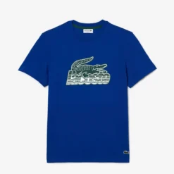 Lacoste T-Shirt - Ombré Striped Logo - Blue-JQ0 - TH5070 51 JQ0