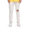 Purple-Brand Jeans - Optic Knee Blowout - White - P001 - OPBL323