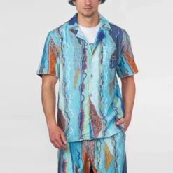 Coogi Short Set- Ocean Port - Multi Blue - CG-KT-019