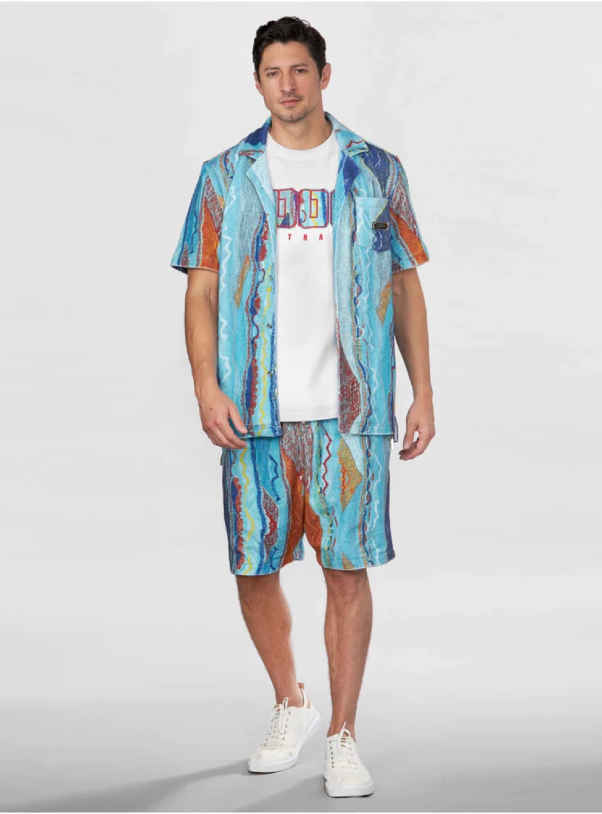 Coogi Short Set- Ocean Port - Multi Blue - CG-KT-019 3 Coogi Short Set- Ocean Port - Multi Blue - CG-KT-019 - Image 3