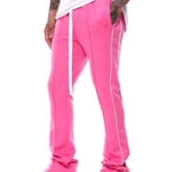 Rebel Minds Track Pants - Stacked Fit - Pink - 100-470