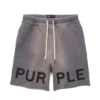 Purple-Brand Shorts - High Risk Jumbo Wordmark - Charcoal - P446-HSCJ323