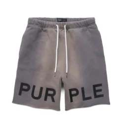 Purple-Brand Shorts - High Risk Jumbo Wordmark - Charcoal - P446-HSCJ323